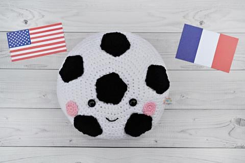 Soccer Ball Kawaii Cuddler® Crochet Pattern