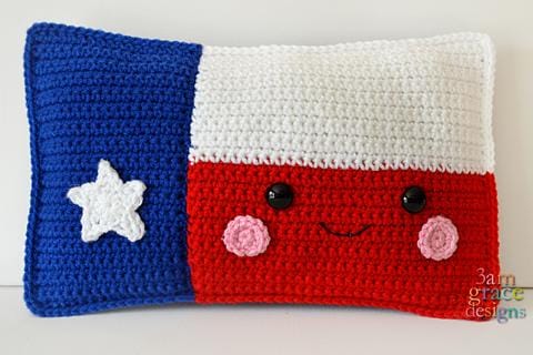 Texas State Flag Kawaii Cuddler® Crochet Pattern