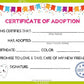 Tooth Kawaii Cuddler® Adoption Certificate