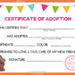 Chocolate Bunny Kawaii Cuddler® Adoption Certificate
