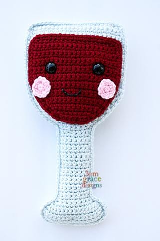 Wine Glass Kawaii Cuddler® Crochet Pattern