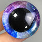 20mm Blue Rainbow Glitter safety eyes - 5 PAIR